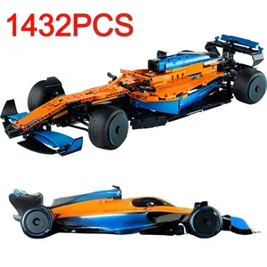 Back-To-School Gift F1 1:8 Tech Formula City Speed Racing Block W14 E 42141 Model Assembly Toy, Perfect Gift for Boys and Friends