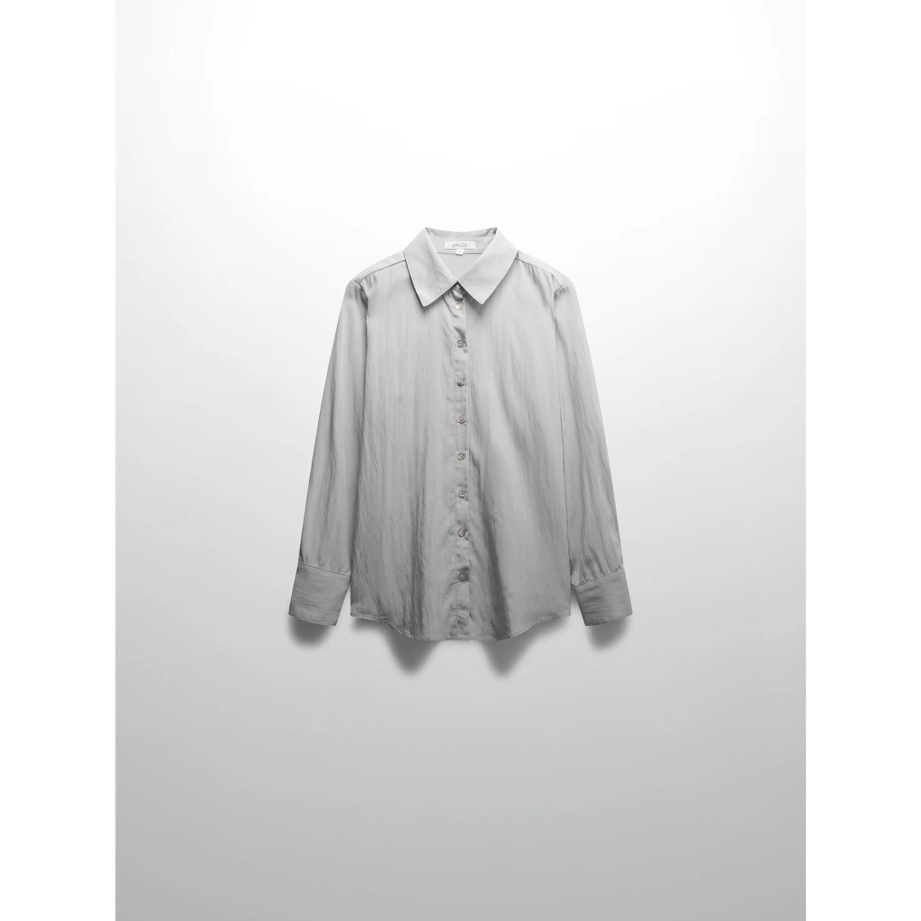 Crinkle Blouse-Grey