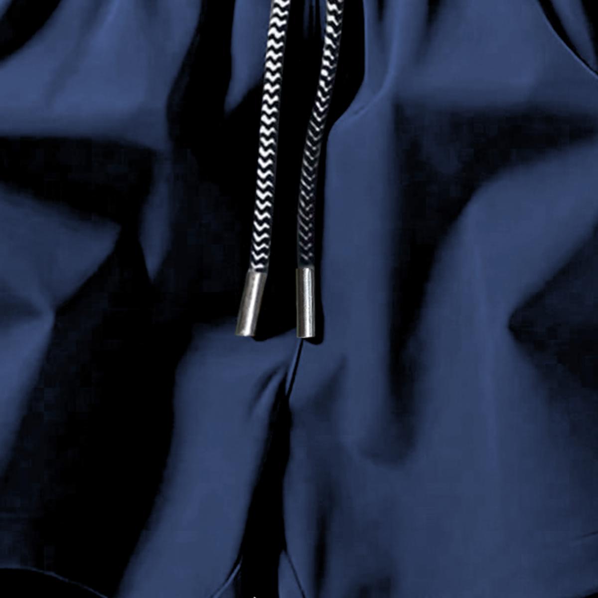 Men's Solid Color Casual Shorts Five-Piece Set, With Zipper Pockets, Summer Fashion Drawstring Sports Shorts, Suitable For Gym And Outdoor Wear