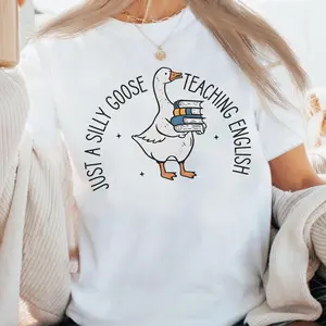 English Teacher Tee - It’s a Beautiful Day for Teach English Shirt Cute Goose – Back to School Shirt – Learning read shirt