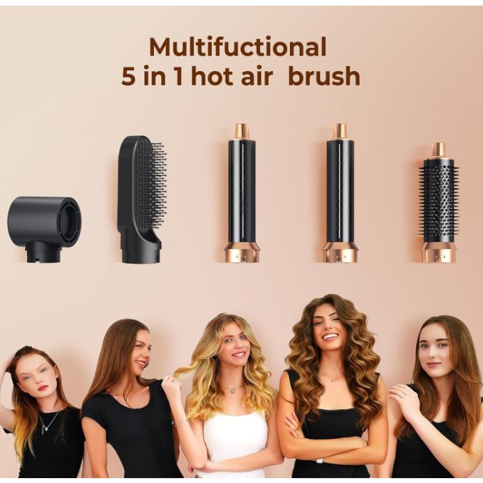 5 in 1 Blow Dryer Brush, Upgrade Hair Dryer Brush Air Curler Air Curling Wrap Styler, Detachable Hot Air Brush Negative Ion Curling Brush Iron, Hair Styling Tools for Drying Curling Straightening 5 in 1 Blow Dryer Brush, Upgrade Hair Dryer Brush Air Curler Air Curling Wrap Styler, Detachable Hot Air Brush Negative Ion Curling Brush Iron, Hair Styling Tools for Drying Curling Straightening
