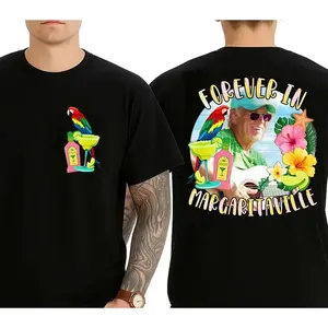 Forever In Margaritaville Shirt, Jimmy Buffett Memorial Both Sides T-Shirt, Jimmy Buffett Sweatshirt Hoodie, Fashion Cotton, Full Colors, Full Sizes, For Men, For Women