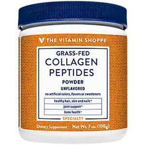 The Vitamin Shoppe Collagen Peptides Grass-Fed Powder - Healthy Hair, Skin, Nails, Bones & Joints - Unflavored (7 oz. / 30 Servings)