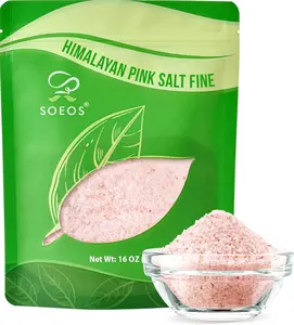 Himalayan Pink Salt, Fine Grain, 16 oz (1 Pound), Pink Himalayan Sea Salt, Rock Salt for Grinder Refill