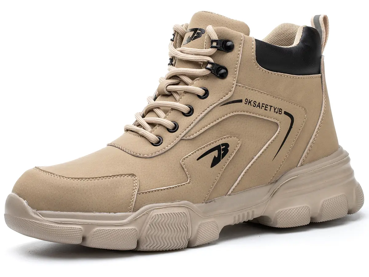 Men's Work Boots Steel Toe Safety Shoes Non-Slip Lightweight Industrial Sneakers