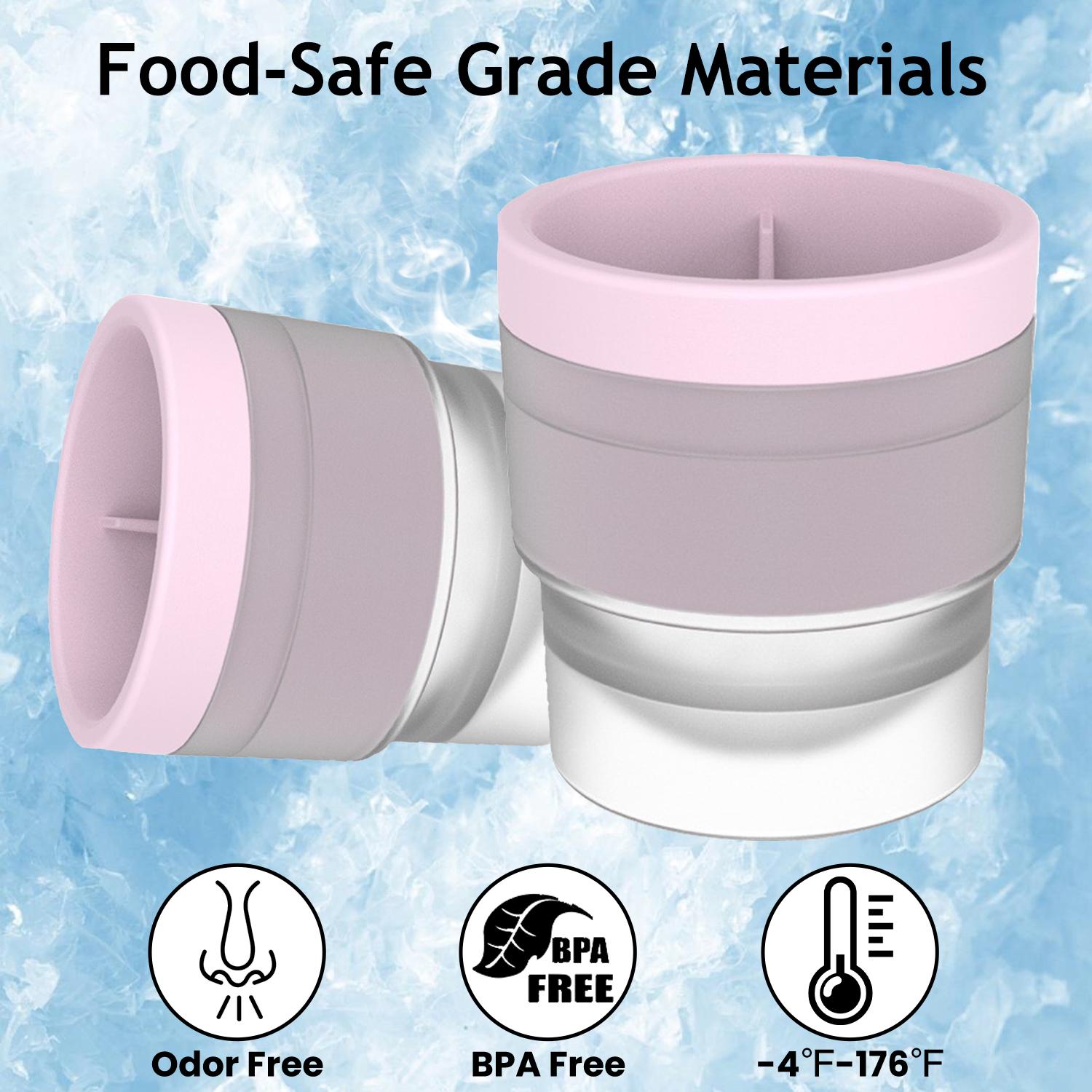 Ice Ball Maker Mold, Round Ice Cube Mold, 2.4 Inch Sphere Ice Cubes for Whiskey, Cocktails, Bourbon