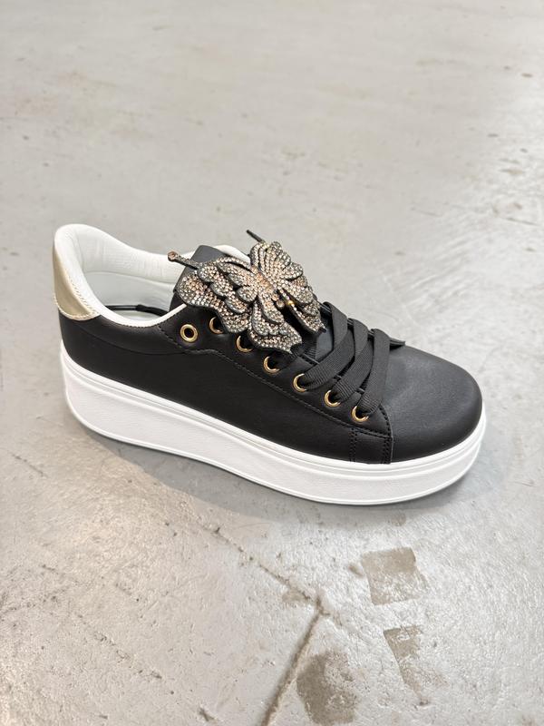 Women's Chunky Fashion Sneakers Platform Rhinestone Butterfly Casual Shoes for Everyday Wear