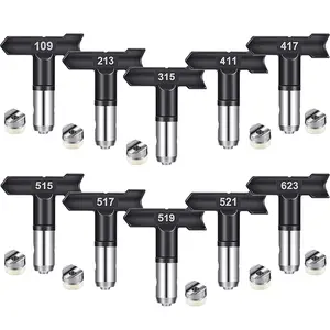 10-Piece Airless Spray Gun Accessories Set, Paint Sprayer Auxiliary Tools Kit, Includes Nozzles and Other Attachments, Paint Spraying Tool