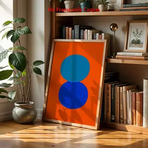 Wall arts Abstract Color Shapes Posters Blue Orange Canvas Prints Bedroom Decor Living Room Decor Gift Unframed Art Wall Decoration