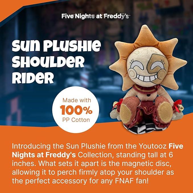 Youtooz FNAF Sun Plush Shoulder Rider 6" inch, Magnetic Collectible from Five Night's at Freddys
