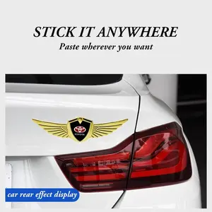 1/2Pcs 3D Car Body Trunk Sticker Emblem Badge Decoration Decals Exterior Auto Accessories For Toyota Corolla Camry Chr Rav4 Yaris Hilux Prius Land Cruiser Avensis Auris