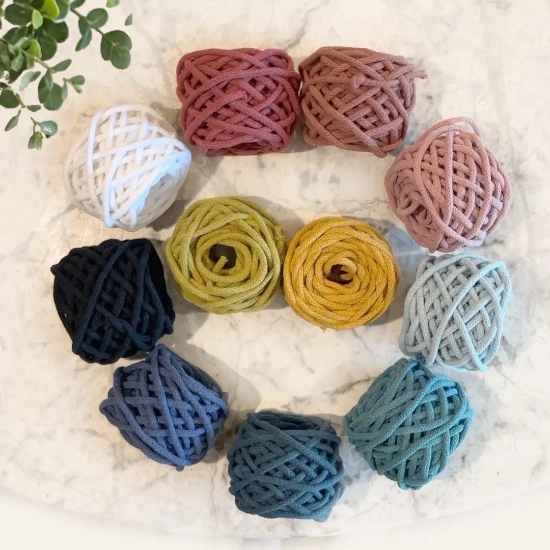 5mm Braided Macrame Cord – Cotton Cord, 50 or 100 Ft Mini Spools – For Bottle Holders, Wall Hangings & Crochet Baskets