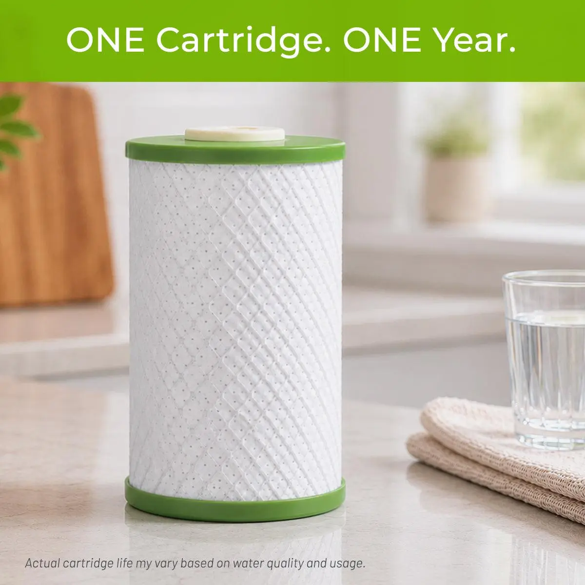 Water Filter Cartridge CR70 (with Battery) for C7000 Countertop System, 1,000 Gallons or 1 Year of Clean Drinking Water! IAPMO Platinum Certified to NSF/ANSI Standards