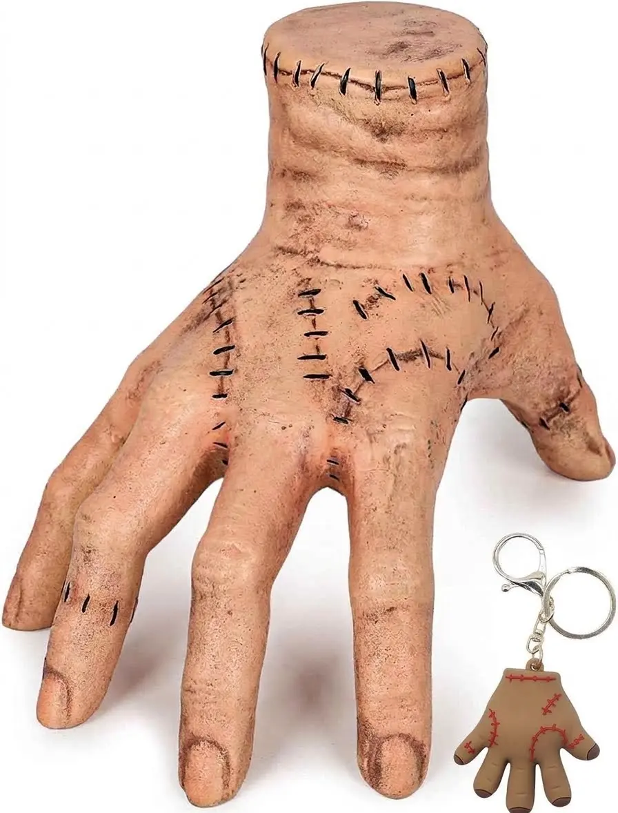 Stitched Hand Prop with Keychain Creepy Fake Hand Halloween Party Decoration