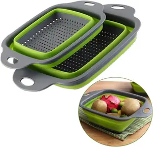 2pcs Strainer Basket Multi-functional Folding Colander