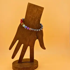 [Magic Crystal] 8mm Exquisite Natural 7 Chakra Terahertz Ball Bracelet, Crystal, Jewelry, Gemstone, Gift, Present, Handmade, Energy, Yoga, Beauty, Unique, Women, Unisex, Free Storage Bag, Festival, Christmas, Halloween, Easter, Tiktokmademebuyit