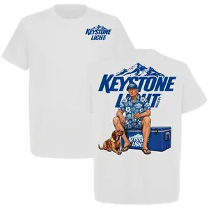 2026 Summer Trump Keystone Light Beer Cotton Short-Sleeve Shirt - Smooth, Soft, Seamless Funny American Drinking Tee, Patriotic Party Gift for Men Dad Grandpa