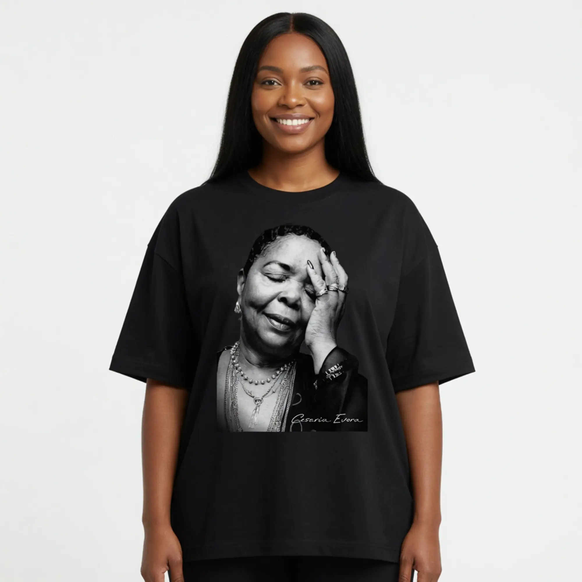Cesária Évora Unisex T-Shirt Legendary Singer Graphic Tee Cape Verde Music Fan Shirt Casual Streetwear Gift