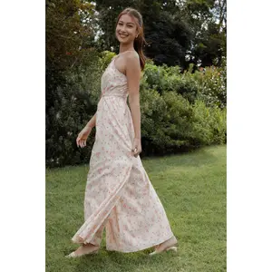 Madeira Jumpsuit - Peach Ditsy Floral