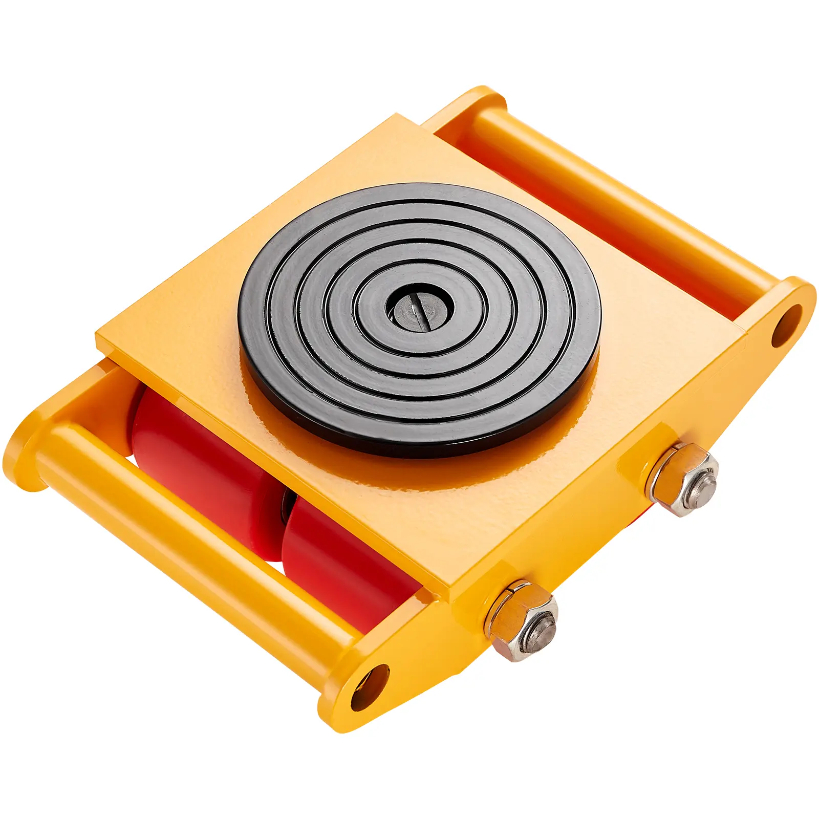 【summerfinds】VEVOR 4PCS Machinery Skate Dolly, 17637 LBS/8T Industrial Machinery Mover, Heavy Duty Carbon Steel Machinery Moving Skate with 4 PU Wheels and 360° Rotation Non-Slip Cap for Warehouse, Workshop, Facto