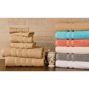 Bibb Home 6 Piece Egyptian Cotton Towel Set