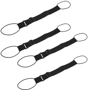 4Counts Adjustable Luggage Strap Set, Anti-Slip Durable Suitcase Fastening Straps, Elastic Universal Size Travel Storage Accessories