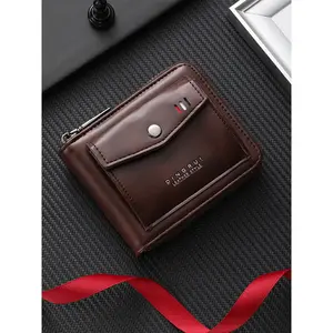 Men's Fashion Zipper Card Wallet with Coin Pocket, Large Capacity for Cards and Coins, Ideal Gift for Father's Day, Valentine's Day, Christmas Business Wallets
