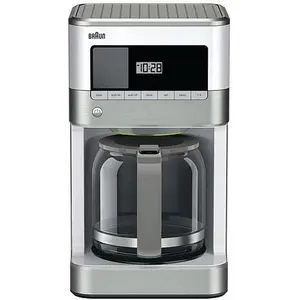 Braun BrewSense 12-Cup Drip Coffee Maker in Stainless Steel/White