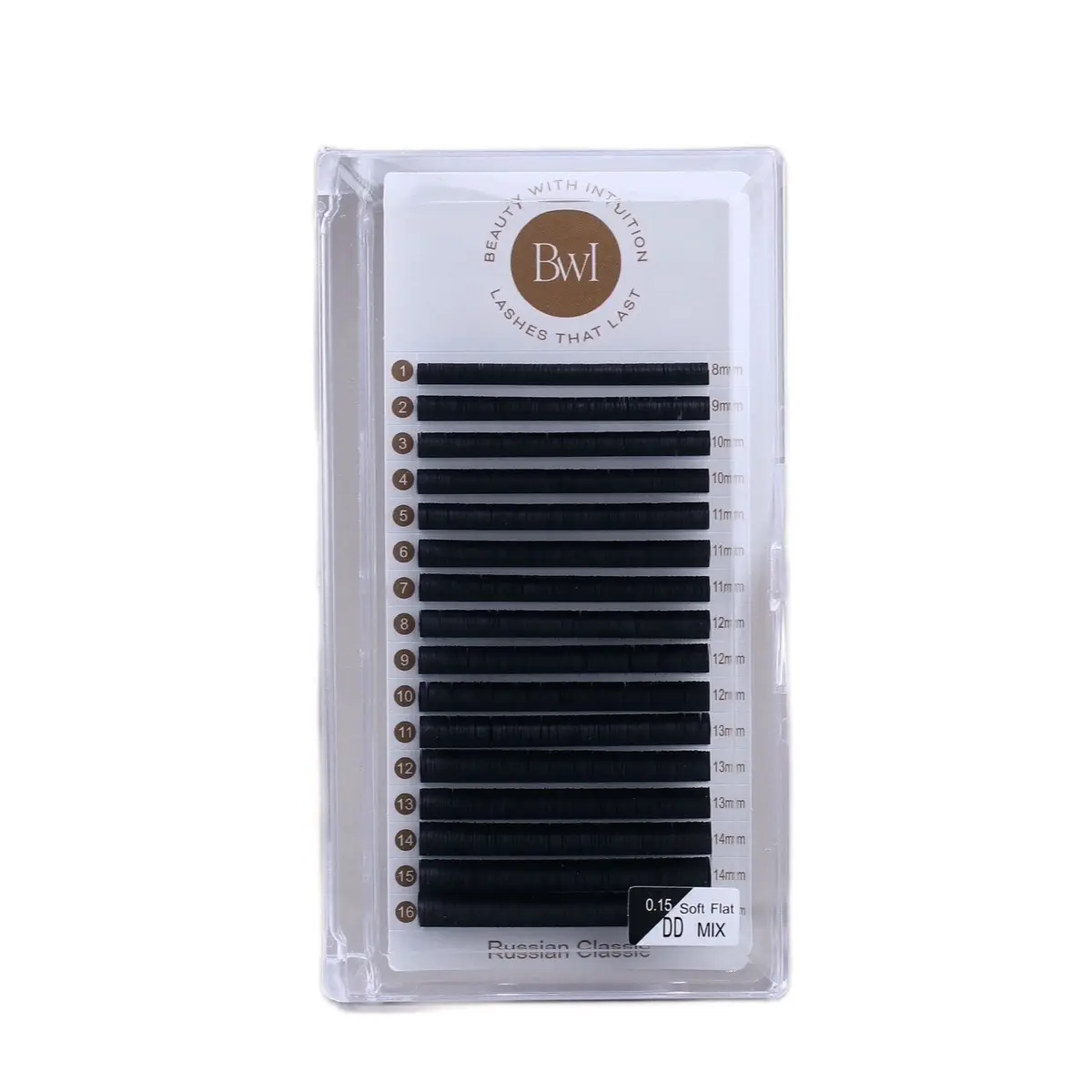 Individual Lashes for Lash Extension - Long-Lasting Eyelashes - Makeup- Cashmere matte black split tip flat lashes- DD curl .15 mixed tray