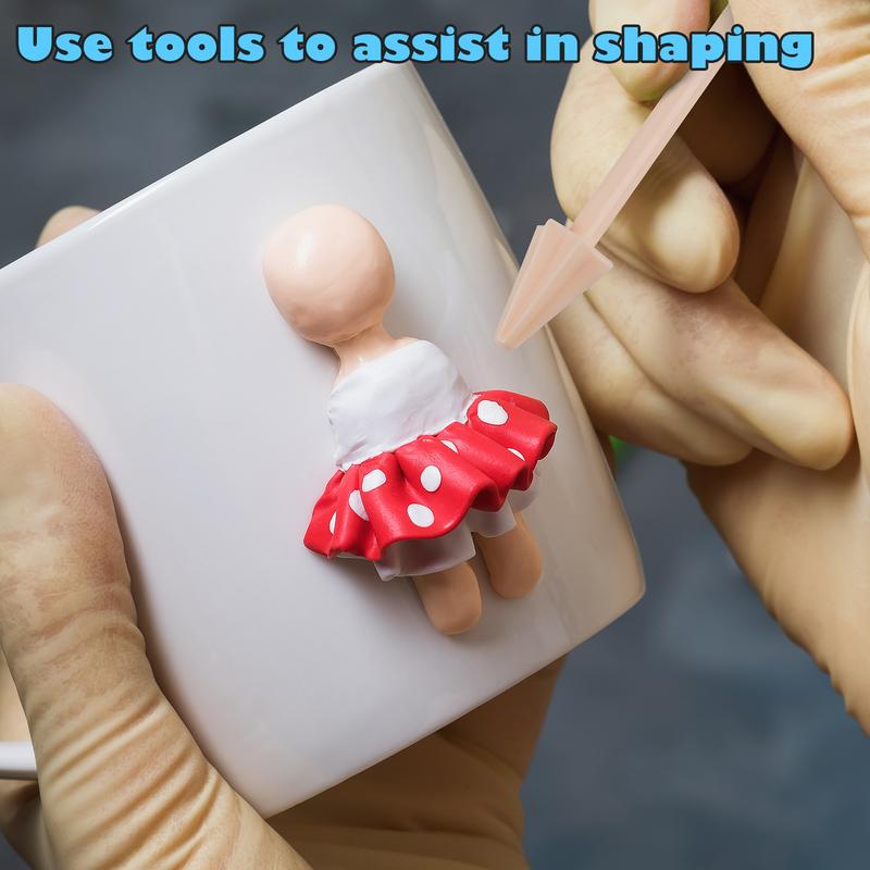 Tomorotec 100PCS Polymer Clay Value Pack in Bulk Small Blocks Starter Kit with Tools for Sculpting - DIY Clay for Kids air dry  clay