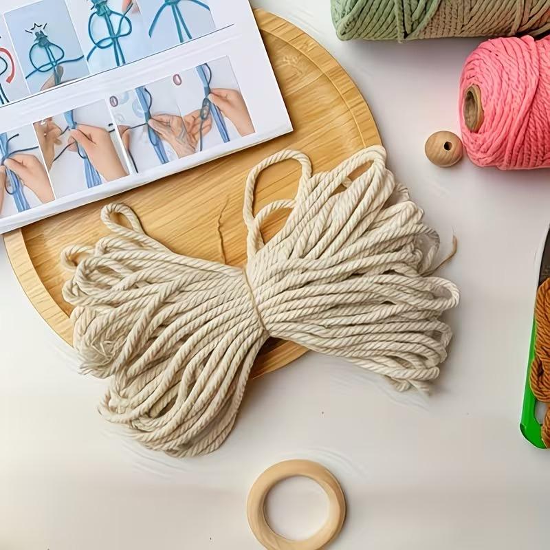 A Complete Beginner'S Knitting Kit for Making a Flower Pot Net Bag, Featuring a Knitting Set with Step-By-Step Instructions. It'S Ideal for Home Decor And Makes a Perfect Holiday Gift for Family
