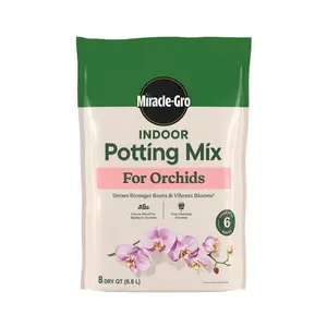 Miracle-Gro Indoor Potting Mix for Orchids - Coarse Blend for Fast Drainage, Feeds Up to 6 Months, 8 qt.