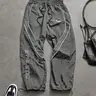 Men's Sporty Casual Long Pants, Athleisure Style Bottoms, 100% Polyester, Colorblock Curved Lines, Quick-Dry Breathable, Elastic Drawstring Waist + Cuffed, Loose Fit Street Style Joggers, Casual Athletic Jogging