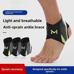 Adults' Nylon Fixed Ankle Compression Socks, Breathable Anti-Twist Sports Support Socks for Running, Outdoor Cycling