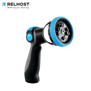 Relhost Tools,Garden Hose Nozzle, Heavy-Duty Water Hose Sprayer Nozzle with 10 Spray Patterns, Ergonomic Non-Slip Grip, Leak-Free Design, Fits All Standard Garden Hoses for Watering, Car Washing, Cleaning