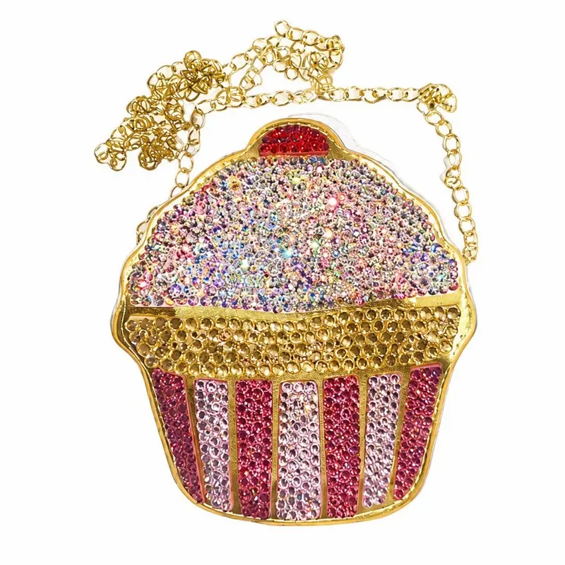 Cherry On Top Custom Rhinestone Crystal Clutch Bag