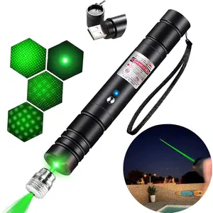 Green Laser Pointer Long-Range Laser Pointer High Power-Rechargeable Laser Pointer for Hiking, Presentations & Outdoor Use