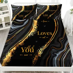 Bed Sheet Set (1 Fitted Sheet + 2 Pillowcases), Modern Style, Suitable for Dorms, Bedrooms, Hotels, All Seasons, No Fillers