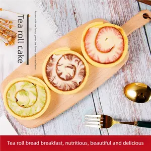 Assorted Tea-Flavored Soft Sponge Cake Rolls with Creamy Filling - Variety Pack, Vegetarian Dessert, Low Sodium, Individually Wrapped, 3-Month Shelf Life
