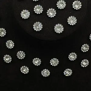 Sunflower Rhinestone DIY Bow Accessories Pack, 100 Pieces Clothing Shoe Bag Decorations, Claw Drill Charms