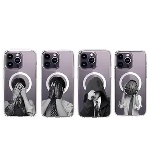 Retro-Style Phone Case — "We Are Back" Magnetic Protective Cover. Featuring a vintage black-and-white aesthetic and artistic boy band design, this K-Pop concert-themed merchandise is crafted exclusively for ARMY.Compatible with iPhone 11-17Pro Max Samsung