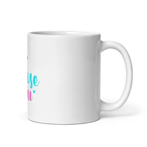 White glossy mug