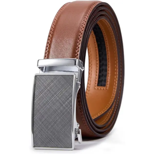 HAGIG Men's Leather Ratchet Belt for Men Dress Casual Every Day with Adjustable Buckle, Trim to Fit HAGIG Men's Leather Ratchet Belt for Men Dress Casual Every Day with Adjustable Buckle, Trim to Fit