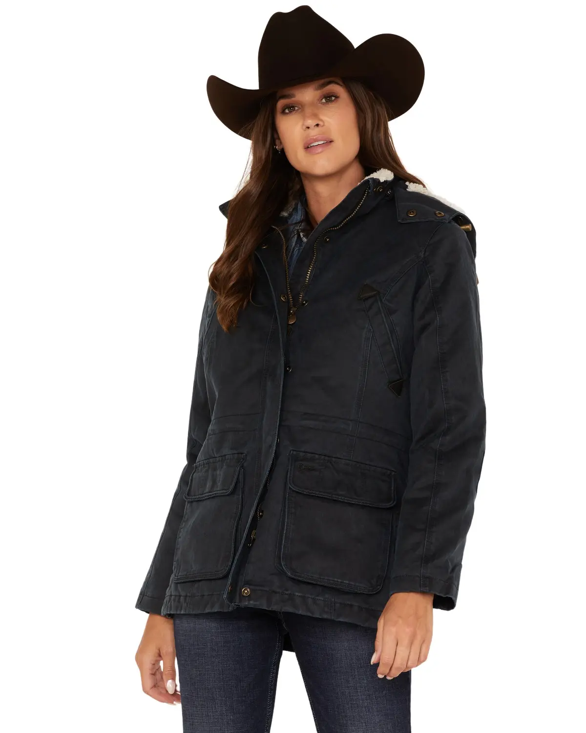 Outback Trading Co Women's Co. Women'S Woodbury Sherpa-Lined Hooded Jacket - 2864-Nvy