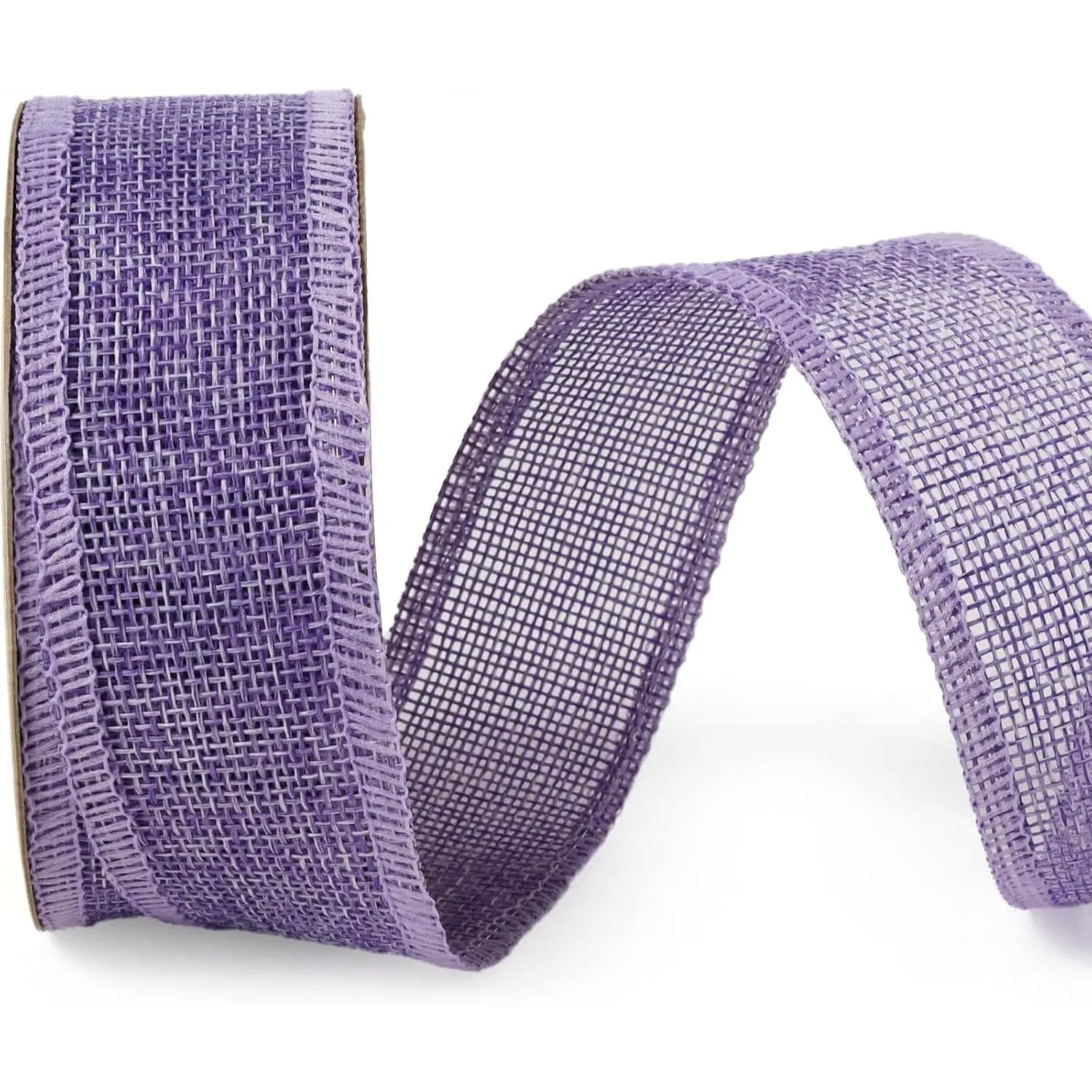 Burlap Ribbon Wired, 1 1/2 Inch x 12 Yards  Burlap Fabric Ribbon for Spring Easter Crafts, Wreath, Bows,  Wrapping, Outdoor Decoration