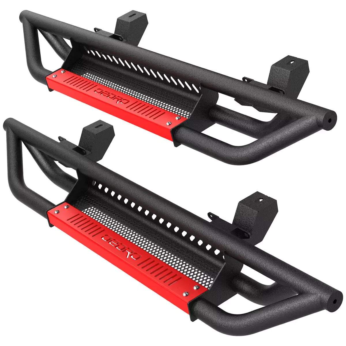 OEDRO 6 inch Running Boards, Drop Side Steps Compatible with 2018-2025 Jeep Wrangler JL 2 Door, All Steel Nerf Bar Paintable Step Plates