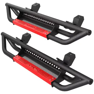 OEDRO 6 inch Running Boards, Drop Side Steps Compatible with 2018-2025 Jeep Wrangler JL 2 Door, All Steel Nerf Bar Paintable Step Plates