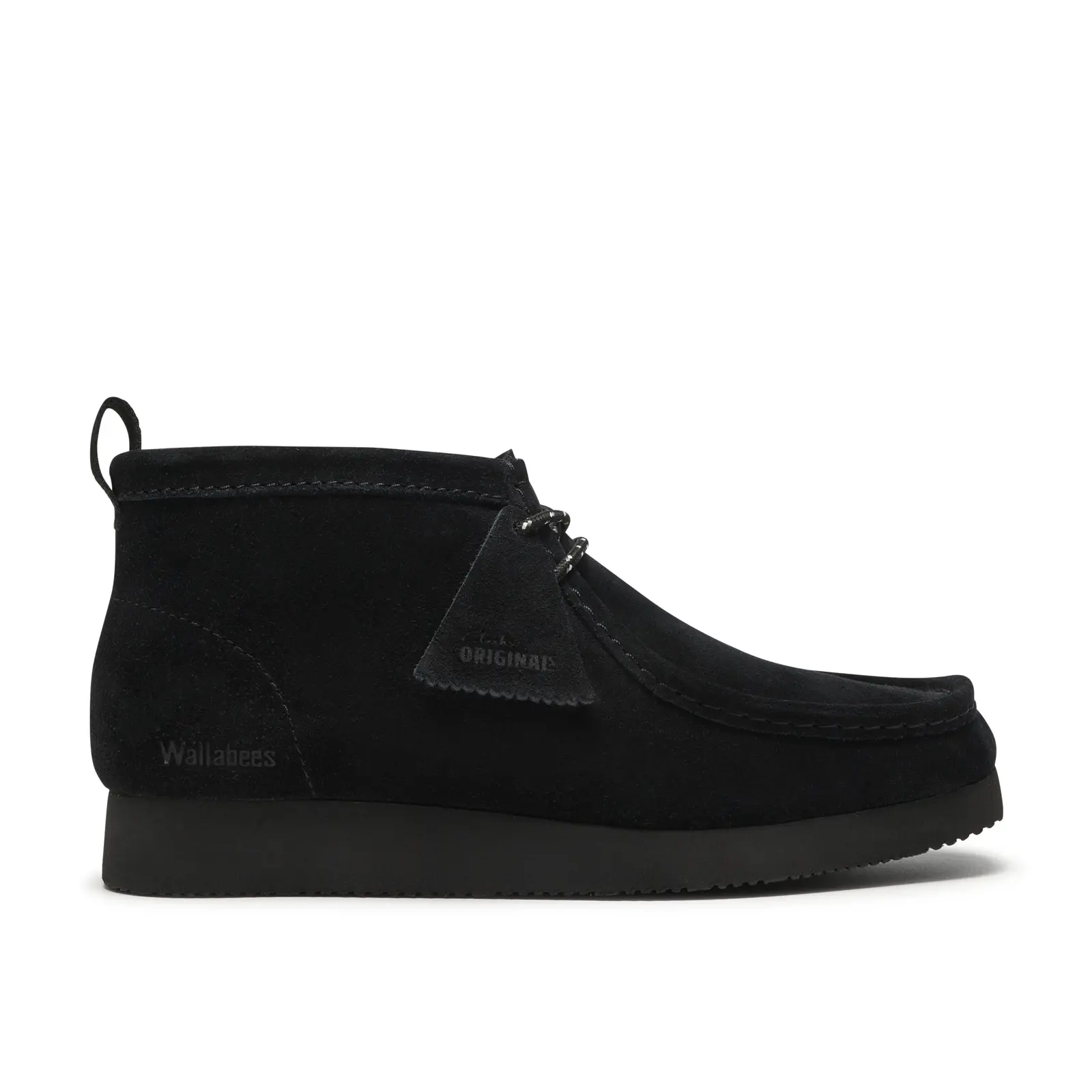 Clarks Wallabee Boot Lite 26328722 Mens Black Suede Lace Up Chukkas Boots