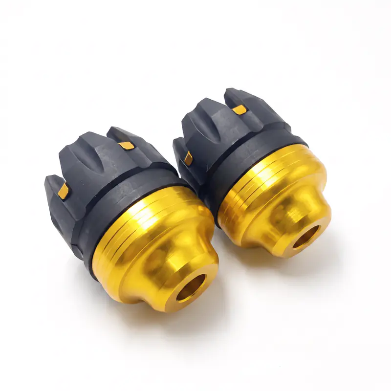 2-Pack Universal Motorcycle Front Fork Axle Sliders, Wheel Crash Protectors for Scooters, E-Bikes and Street Bikes