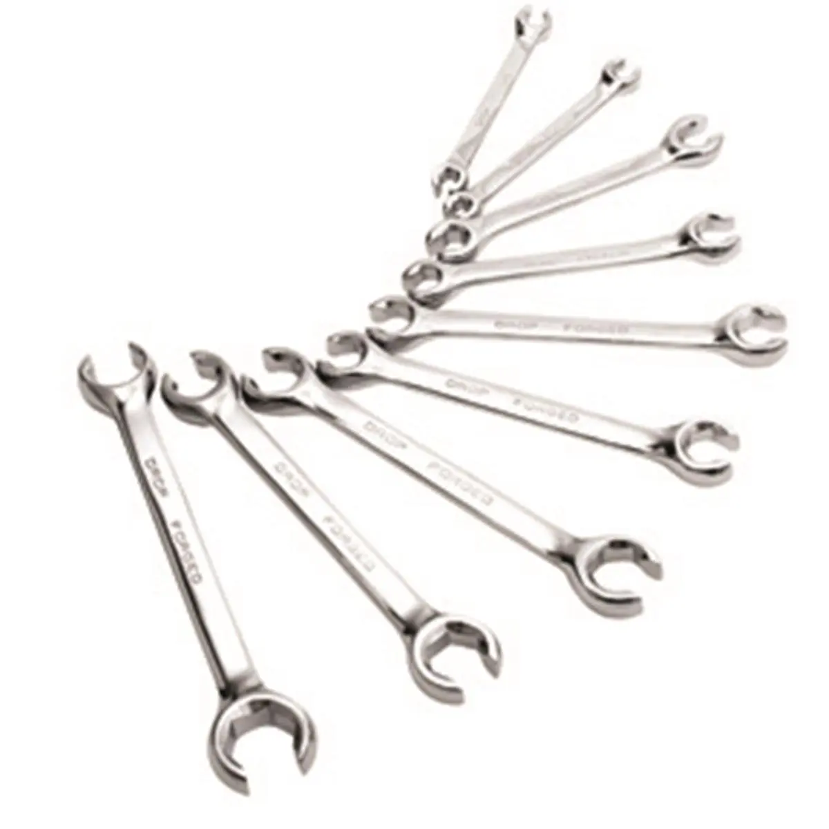 Sunex Tools 9809 9-Pc SAE/Metric Flare Nut Wrench Set - Chrome Moly Forged Steel, 1/4 in.-5/16 in., 1/2 in.-9/16 in., 13 mm-14 mm, 0.540 lbs, Easy Storage, for DIY Maintenance Mechanics